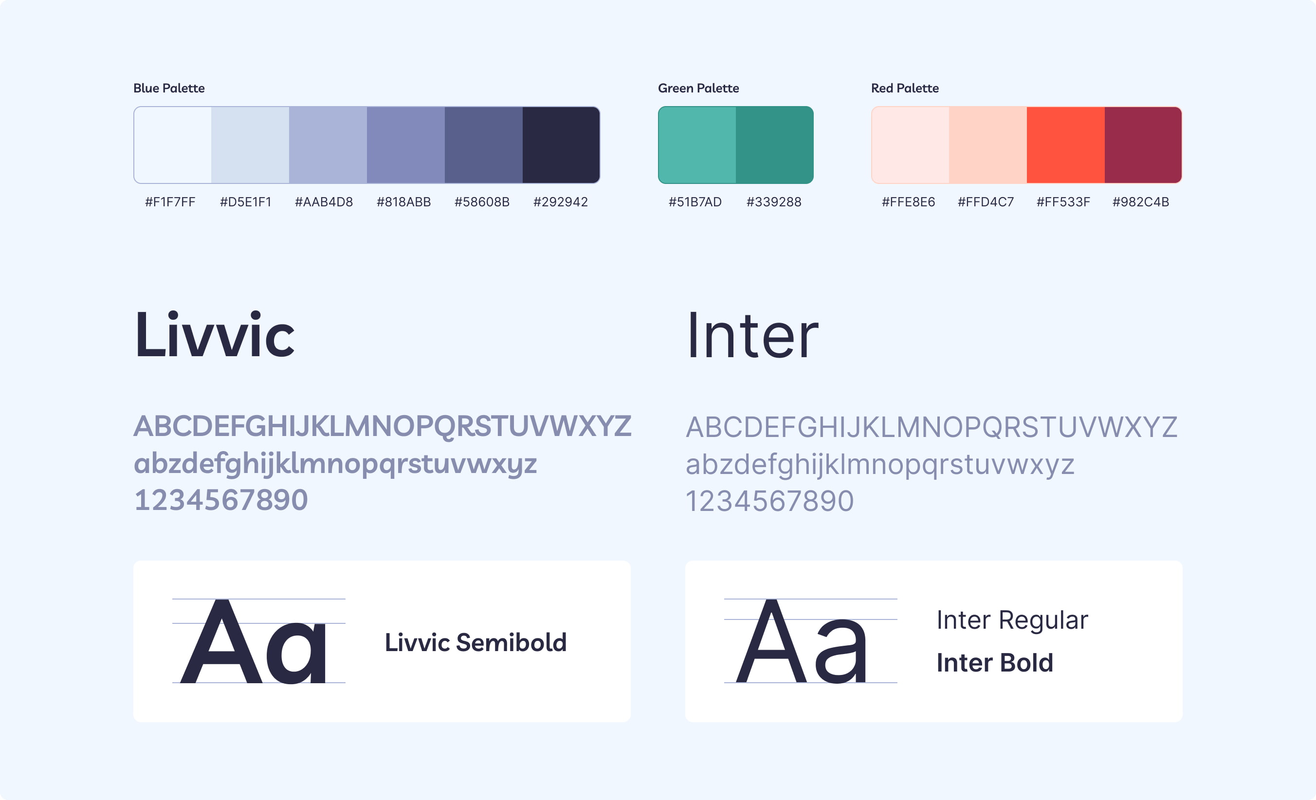 prepio color palet and fonts